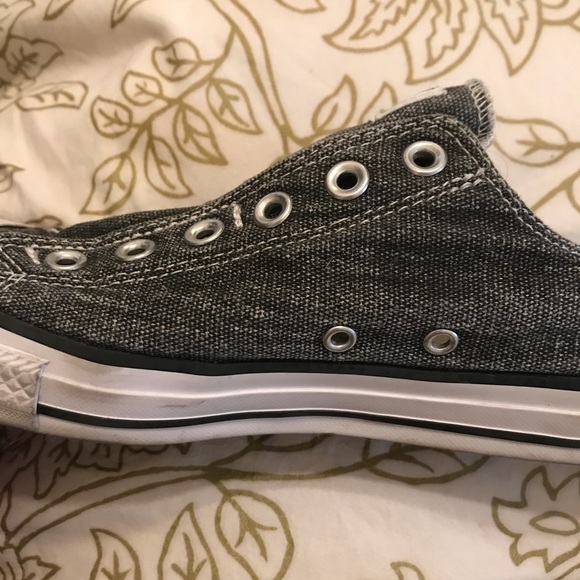 Black Canvas Converse Chuck All Star Slip Ons - Picture 5 of 5